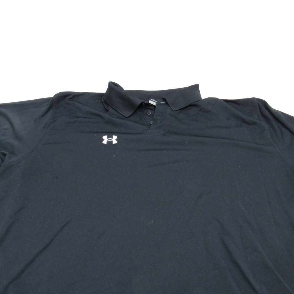 Under Armour Mens‎ Black Polo Shirt Short Sleeve Logo XXL